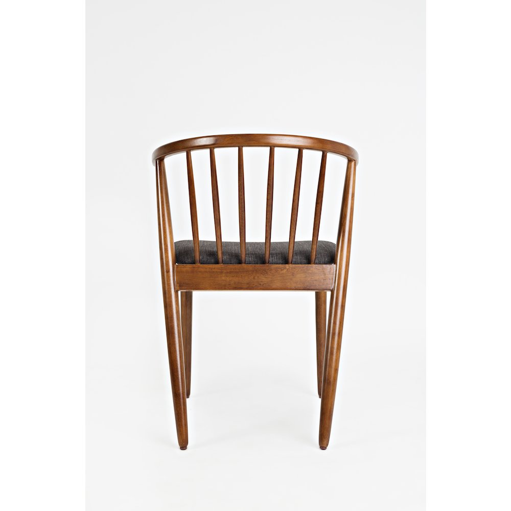 Denmark Upholstered Mid-Century Modern Curved Back Side Chair (Set of 2)