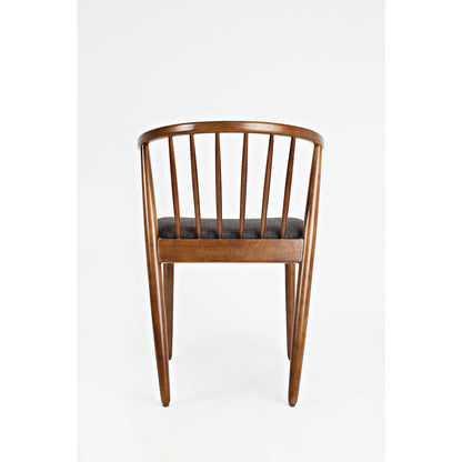 Denmark Upholstered Mid-Century Modern Curved Back Side Chair (Set of 2)