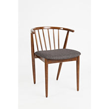 Denmark Upholstered Mid-Century Modern Curved Back Side Chair (Set of 2)