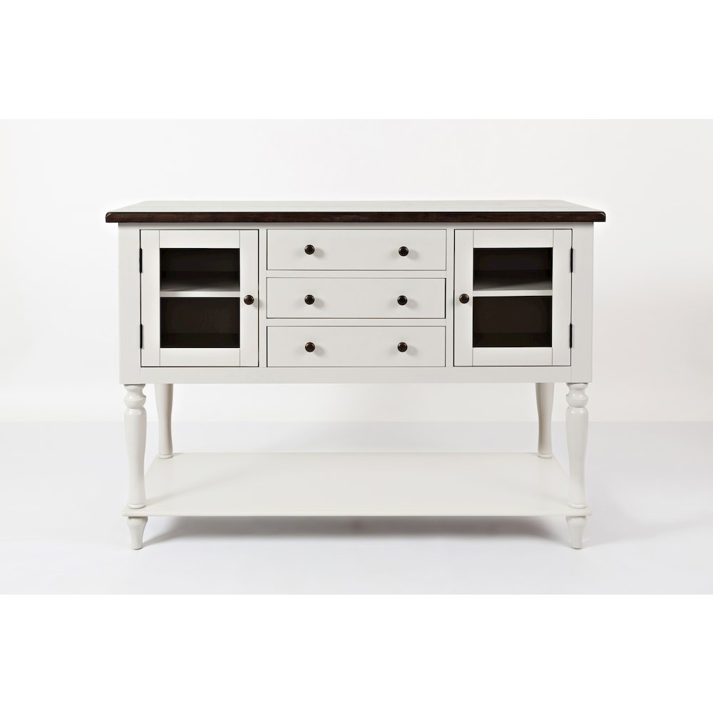 Orchard Park Farmhouse Solid Rubberwood Storage Cabinet Server