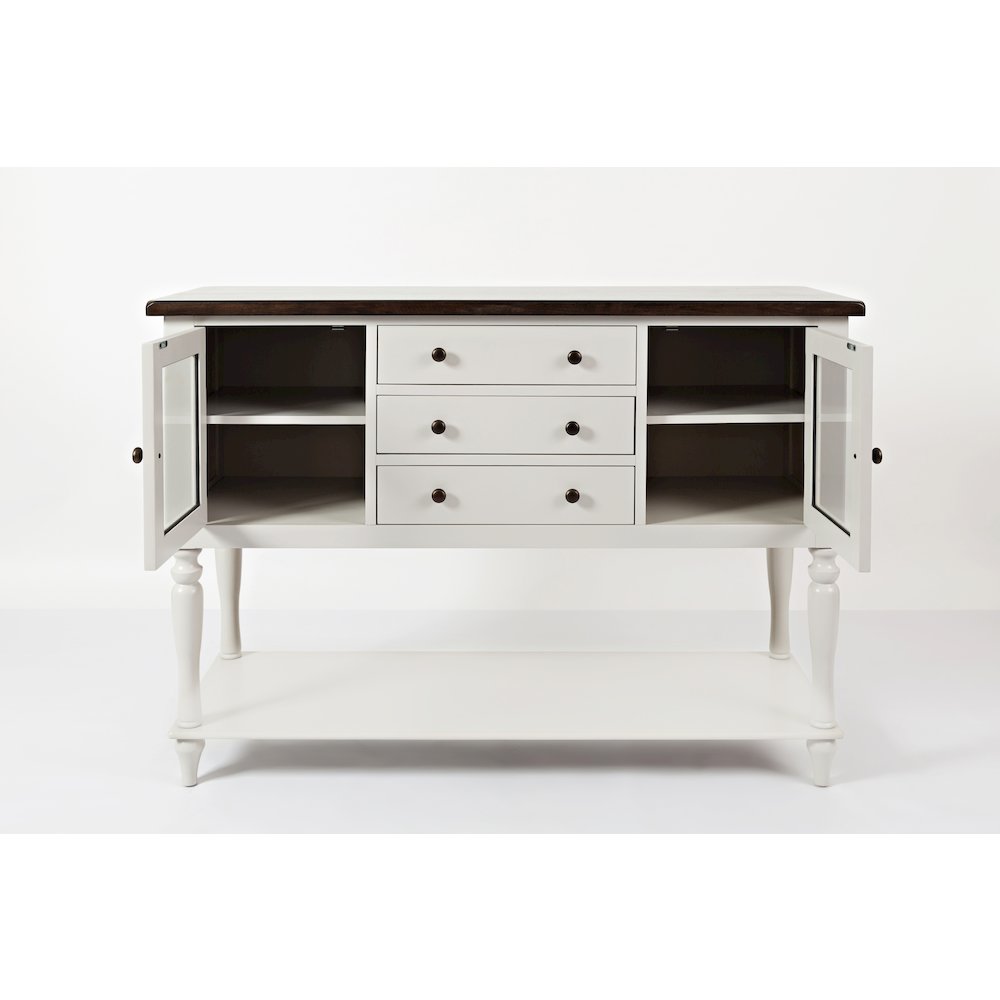 Orchard Park Farmhouse Solid Rubberwood Storage Cabinet Server