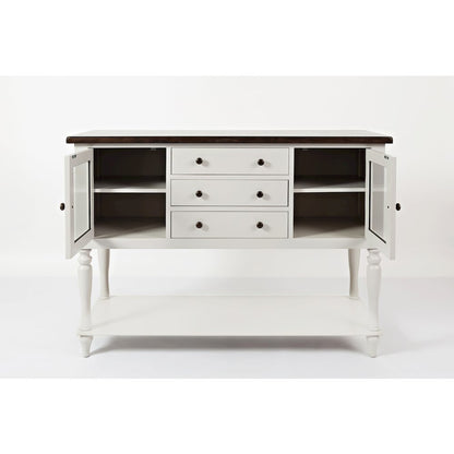 Orchard Park Farmhouse Solid Rubberwood Storage Cabinet Server