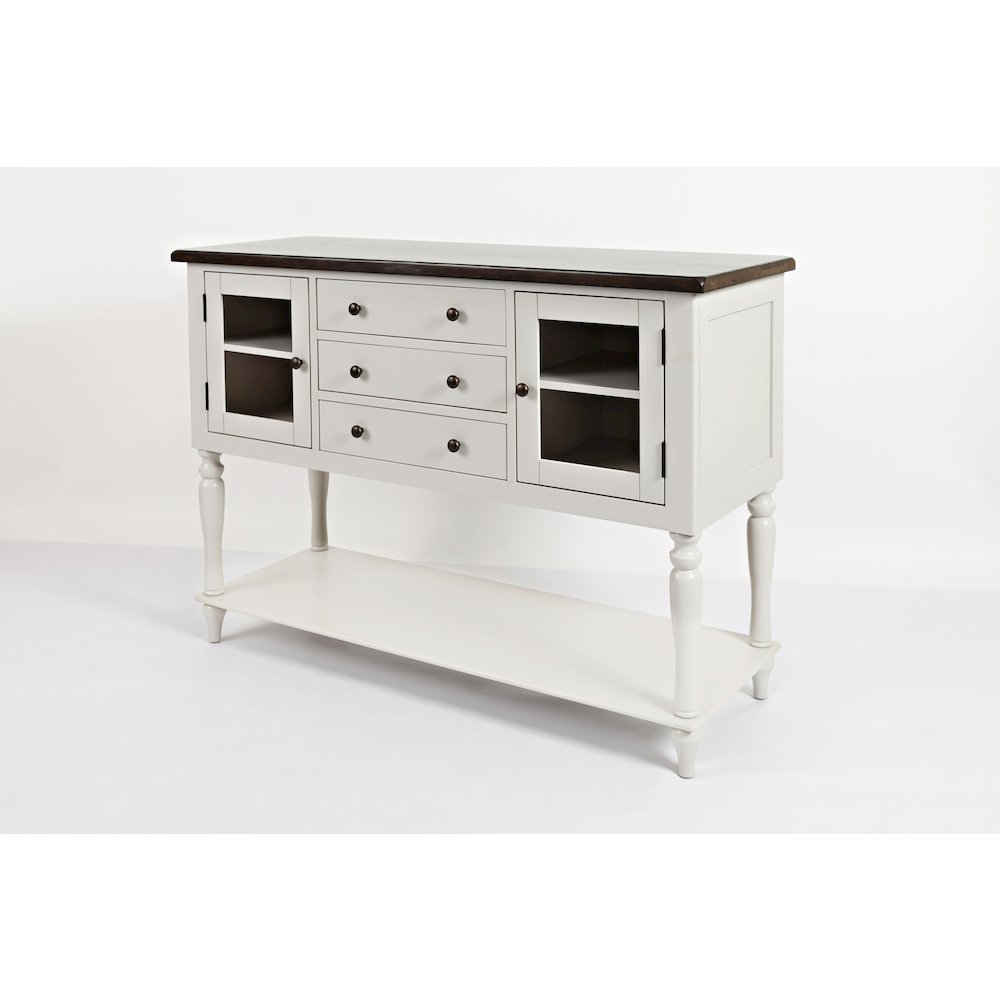 Orchard Park Farmhouse Solid Rubberwood Storage Cabinet Server