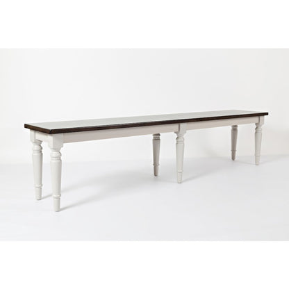 Orchard Park Farmhouse Solid Rubberwood 76" Bench