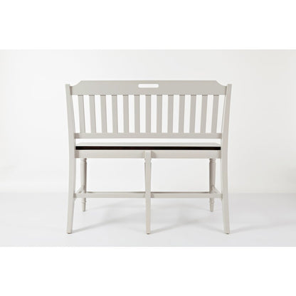 Orchard Park Farmhouse Solid Rubberwood 48" Slatback Counter Height Bench