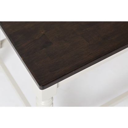 Orchard Park Farmhouse Solid Rubberwood 48" Slatback Counter Height Bench