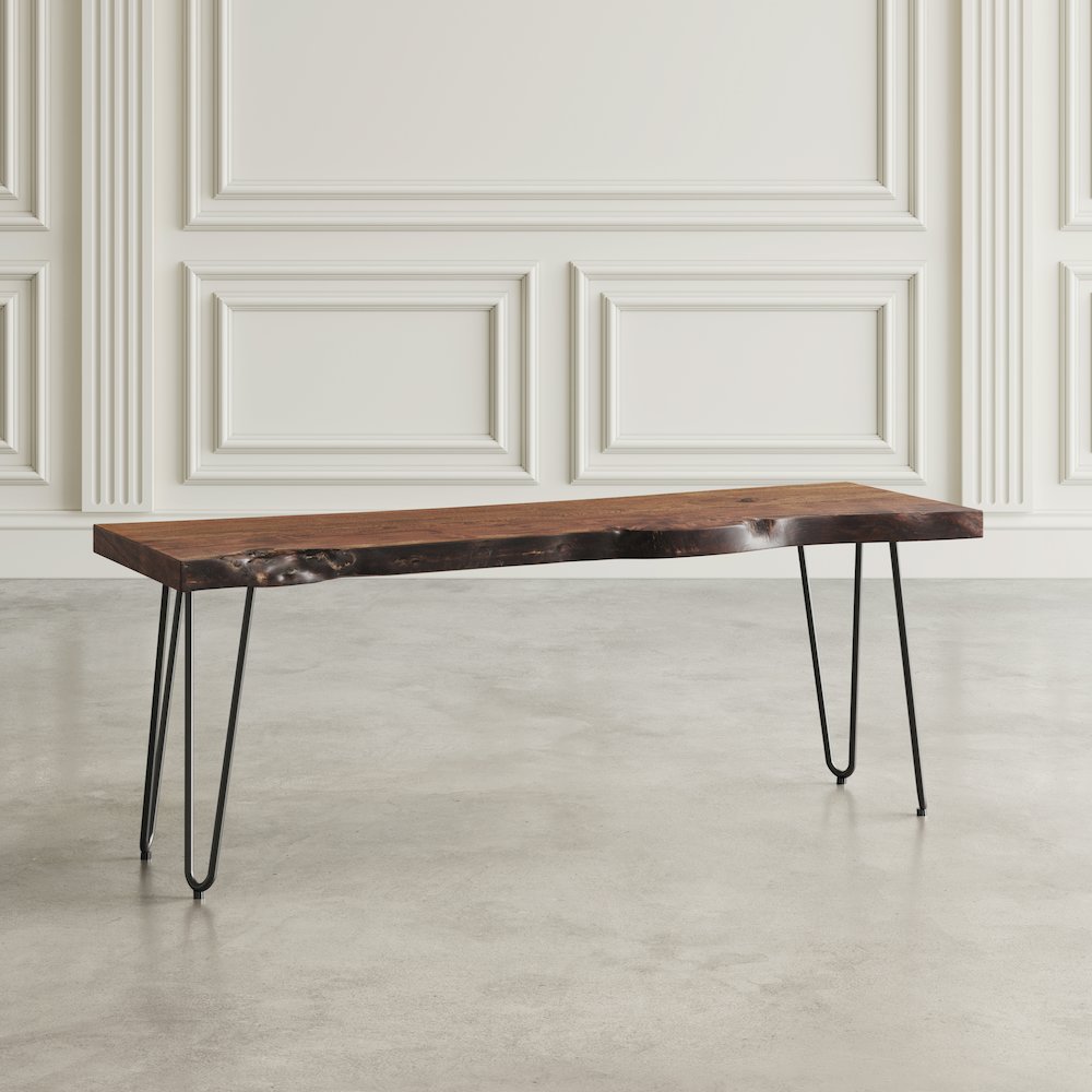 Nature's Edge 48'' Modern Solid Wood Live Edge Bench