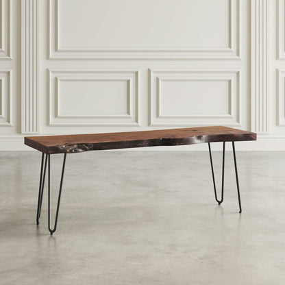 Nature's Edge 48'' Modern Solid Wood Live Edge Bench