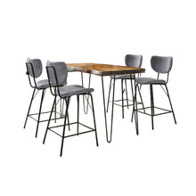 Solid Acacia Five Piece Counter Height Dining Set