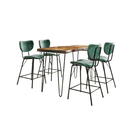 Solid Acacia Five Piece Counter Height Dining Set