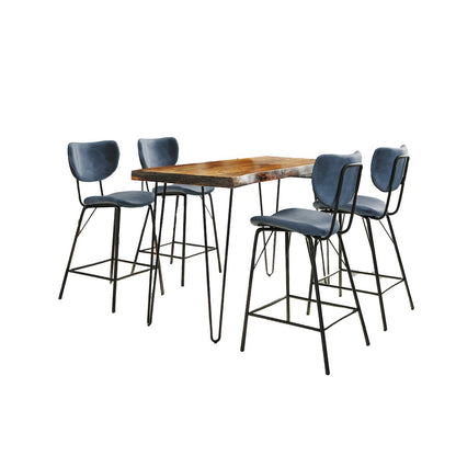 Solid Acacia Five Piece Counter Height Dining Set