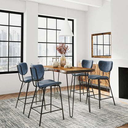 Solid Acacia Five Piece Counter Height Dining Set