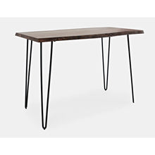 52-Inch Red Solid Acacia Counter Height Dining Table with Metal Base