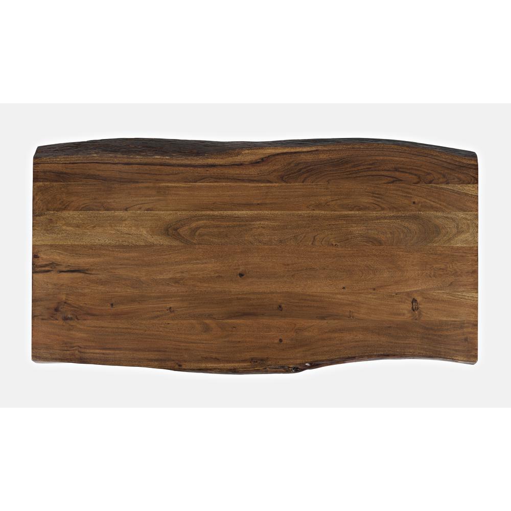 52-Inch Red Solid Acacia Counter Height Dining Table with Metal Base