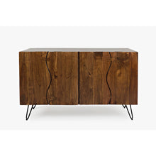 Nature's Edge Solid Acacia 54-Inch Modern Server Storage Cabinet