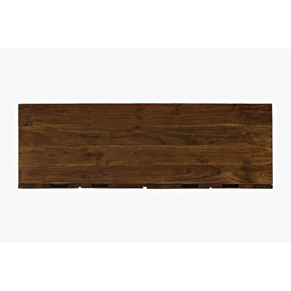 Nature's Edge Solid Acacia 54-Inch Modern Server Storage Cabinet