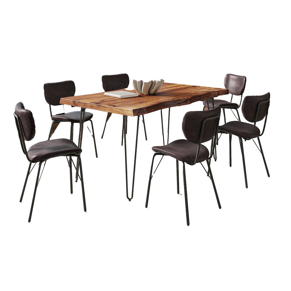 60" Seven Piece Modern Dining Set