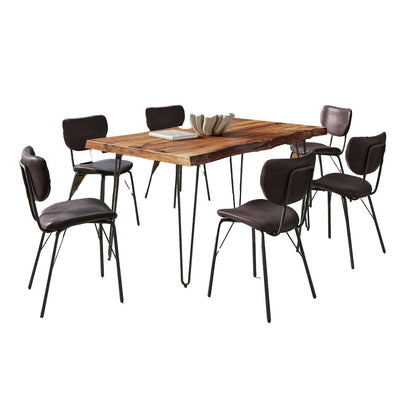 60" Seven Piece Modern Dining Set