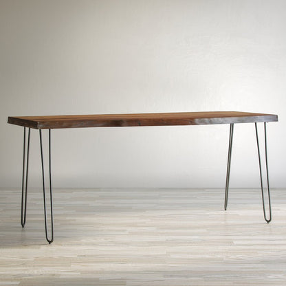 Nature's Edge Solid Acacia 79" Modern Live Edge Dining Table