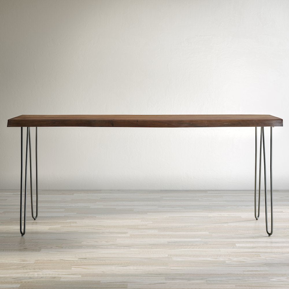 Nature's Edge Solid Acacia 79" Modern Live Edge Dining Table