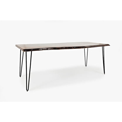 Nature's Edge Solid Acacia 79" Modern Live Edge Dining Table