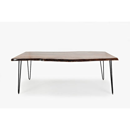 Nature's Edge Solid Acacia 79" Modern Live Edge Dining Table