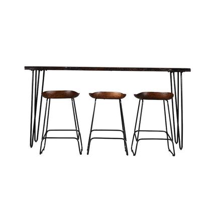 Nature's Edge Solid Acacia Four Piece 72" Counter Height Dining Set