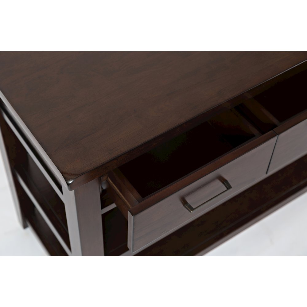 Twin Cities Contemporary Brown Sofa Table