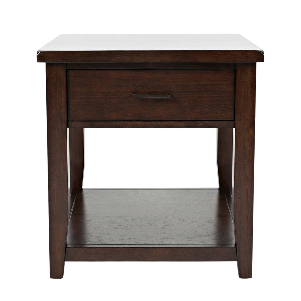 End Table with Drawer, Modern Accent Side Table for Living Room Bedroom