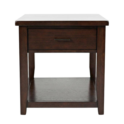 End Table with Drawer, Modern Accent Side Table for Living Room Bedroom