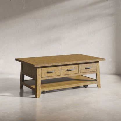 Rustic Farmhouse Solid Wood 50" Coffee Table