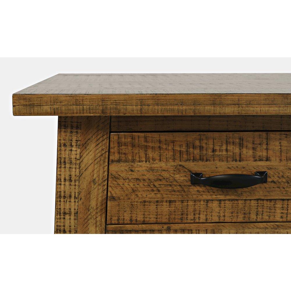Telluride Rustic Farmhouse Solid Wood End Table with Storage