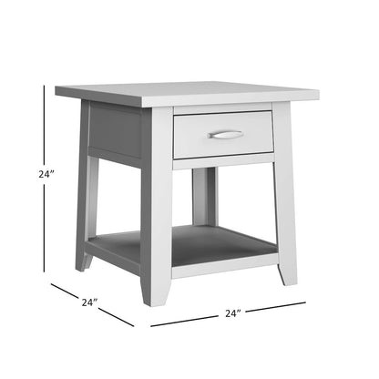 Telluride Rustic Farmhouse Solid Wood End Table with Storage