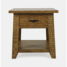 Telluride Rustic Farmhouse Solid Wood End Table with Storage