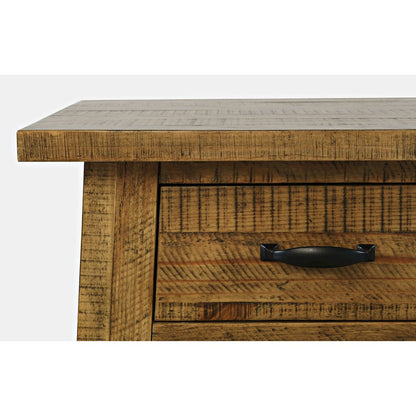 Rustic Farmhouse Solid Wood 50" Sofa Table with Drawers and Two Shelves