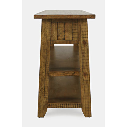 Rustic Farmhouse Solid Wood 50" Sofa Table with Drawers and Two Shelves