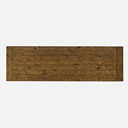 Rustic Farmhouse Solid Wood 60" Storage Console TV Stand with Electric Fireplace