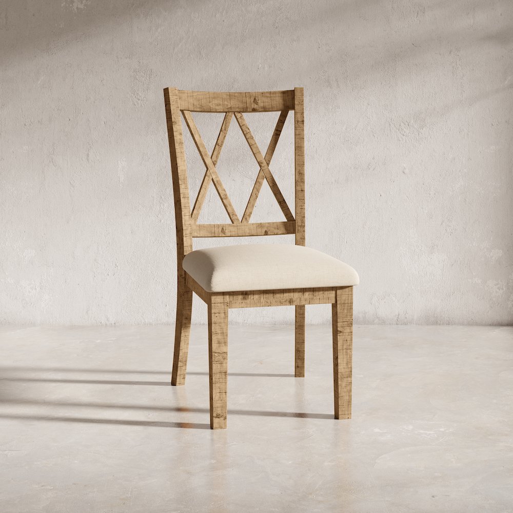 Rustic Distressed Pine Dining Chair (Set of 2)
