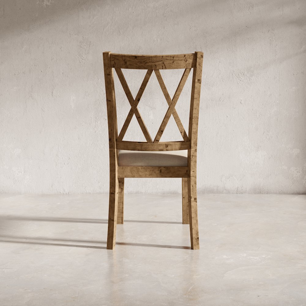 Rustic Distressed Pine Dining Chair (Set of 2)