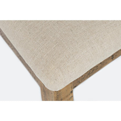 Dining Chair (Set of 2) Naturally Distressed Telluride, Cream Fabric