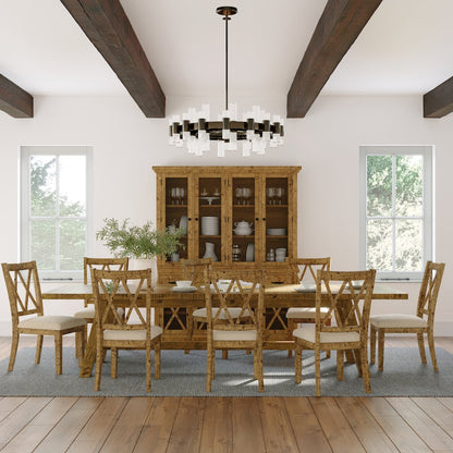 Rustic Distressed Pine Dining Chair (Set of 2)