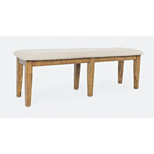 Telluride Rustic Farmhouse Solid Wood 55" Upholstered Dining Bench