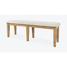 Telluride Rustic Farmhouse Solid Wood 55" Upholstered Dining Bench
