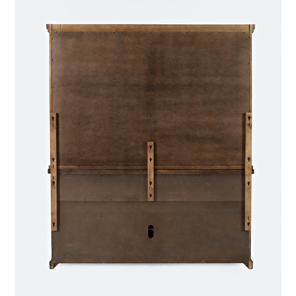 Telluride Rustic Farmhouse Solid Wood Sideboard Buffet Hutch with LED Lights