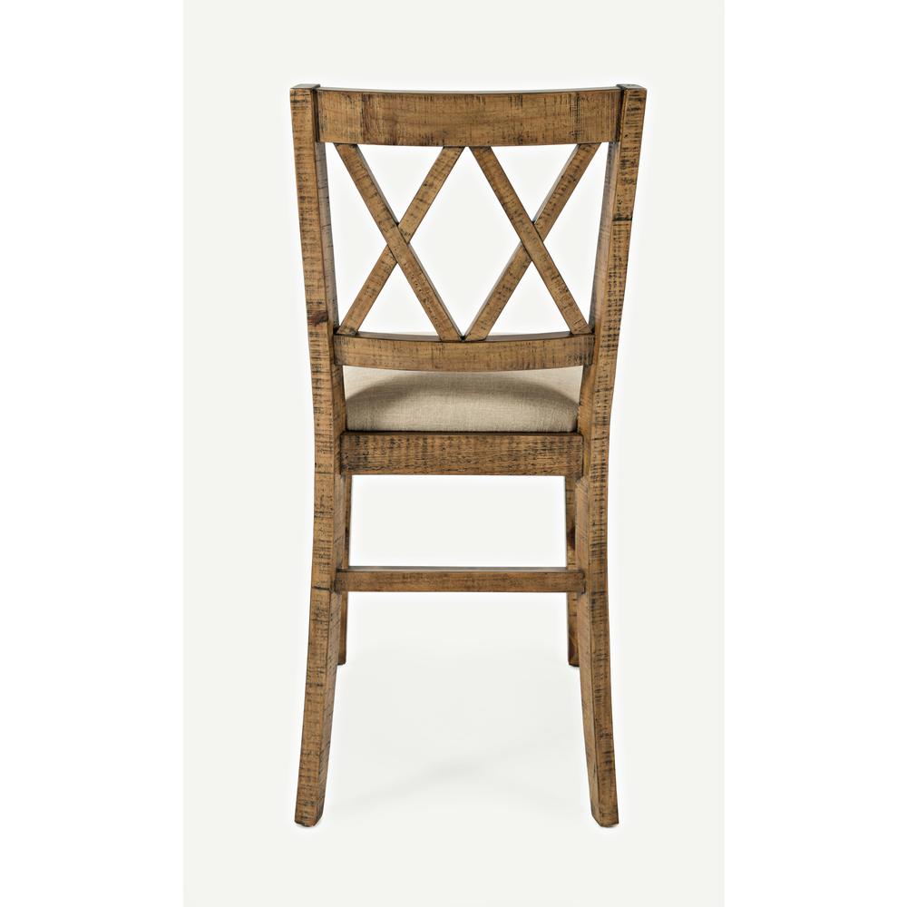 Counter Stool (Set of 2) Naturally Distressed Telluride, Cream Fabric