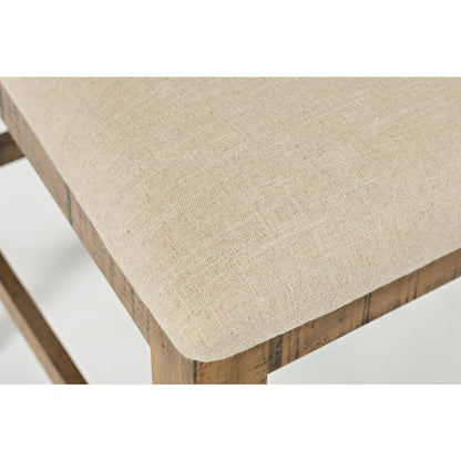 Counter Stool (Set of 2) Naturally Distressed Telluride, Cream Fabric
