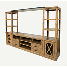 Telluride Rustic Farmhouse Solid Wood Entertainment Center with 70" TV Console