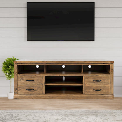 Telluride Rustic Farmhouse Solid Wood 70'' TV Console Stand