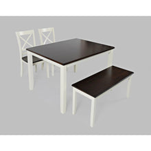 Asbury Park Solid Wood Farmhouse Four Piece Dining Set with Bench
