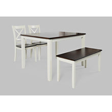 Asbury Park Solid Wood Farmhouse Four Piece Dining Set with Bench